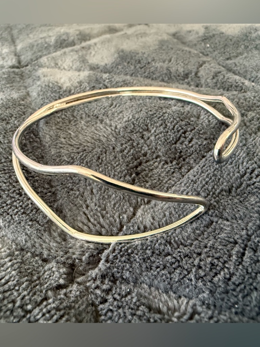 Minimalist Silver Open Cuff Bracelet